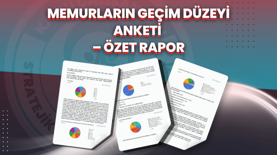 MEMURLARIN GEÇİM DÜZEYİ ANKETİ – ÖZET RAPOR